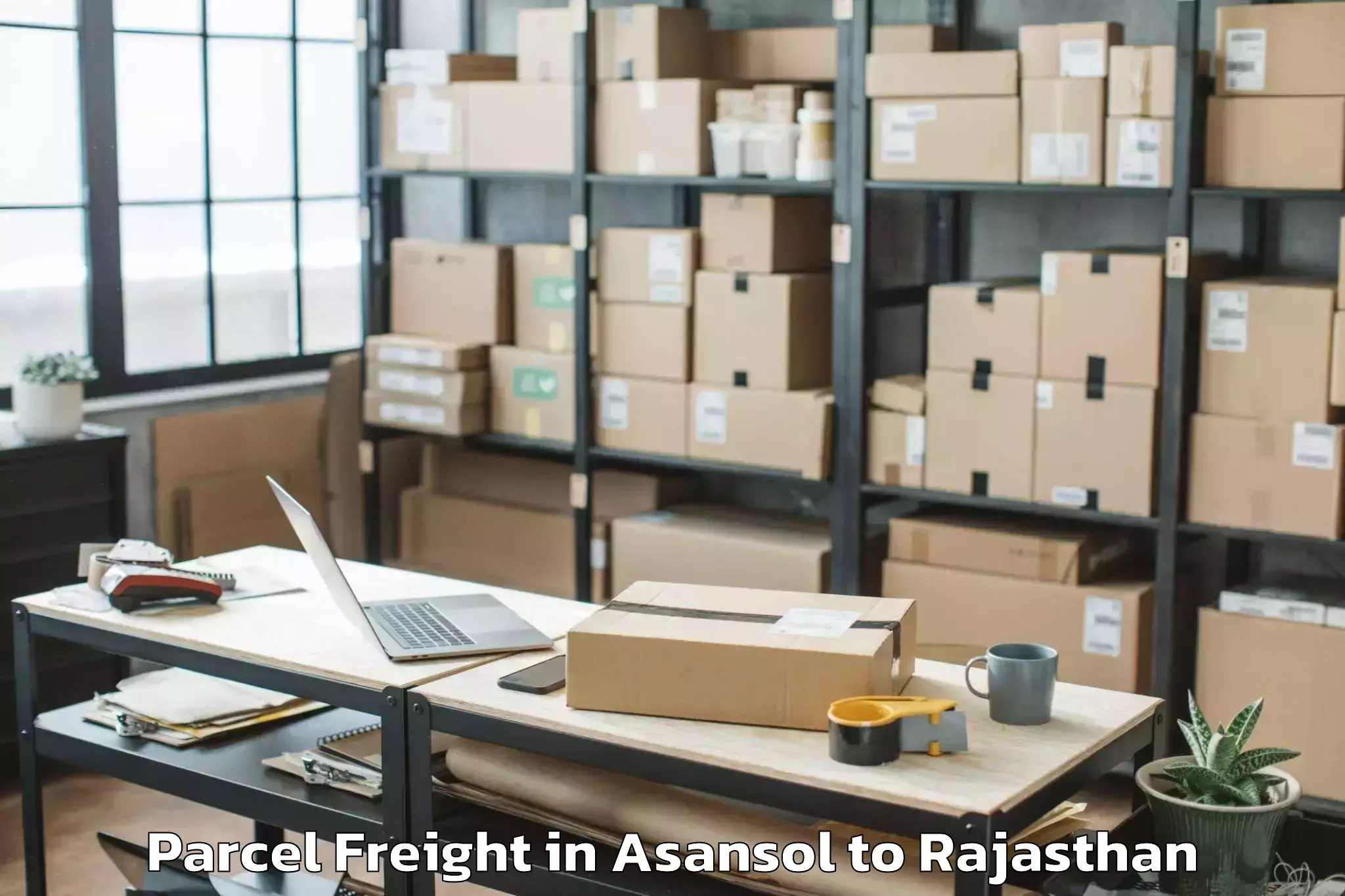 Book Your Asansol to Mandalgarh Parcel Freight Today